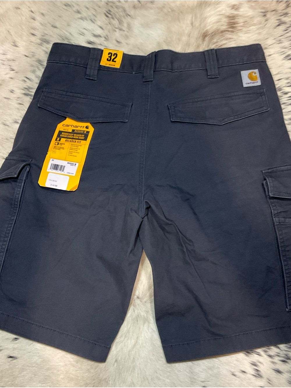 Carhartt Men’s Navy Cargo Shorts with Utility Pockets